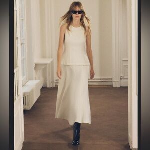 ZARA structured peplum top zw collection